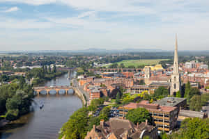 Worcester Cityscapewith River Severn Wallpaper