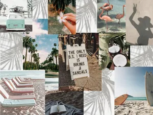 Work And Relax With This Summer Aesthetic Laptop. Wallpaper