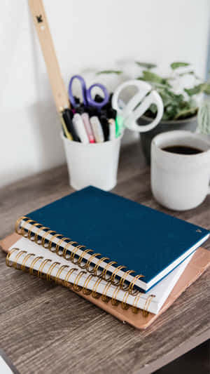 Workstation Notebooksand Stationery Wallpaper