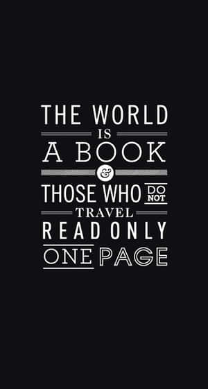 World Book Travel Quote Wallpaper