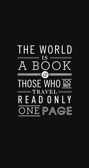 World Book Travel Quote Wallpaper