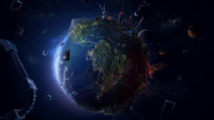 World Globe Digital Art Wallpaper