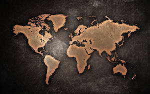 World Globe Grunch Map Wallpaper