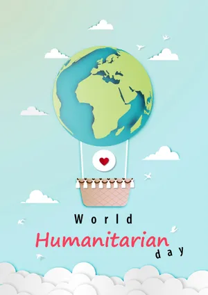 World Humanitarian Day Poster Design Wallpaper