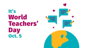 World Teachers Day Celebration Graphic Wallpaper