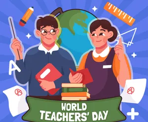 World Teachers Day Celebration Illustration Wallpaper