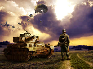 World War I I Battle Scene Wallpaper