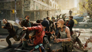 World War Z 4k Fighting Zombies Wallpaper