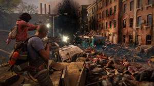 World War Z 4k Shooting Zombies Wallpaper