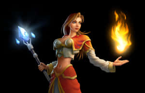 Worldof Warcraft Magewith Fireball Wallpaper