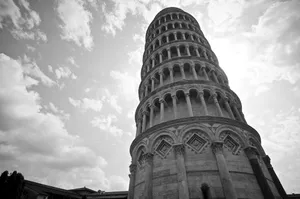 Worm's-eye View Leaning Tower Of Pisa Wallpaper