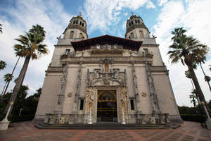 Worm's-eye View Of Hearst Castle's Facade Wallpaper