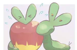 Worried Applin Wallpaper