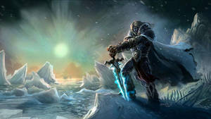 Wow Arthas Menethil Ice Landscape Wallpaper