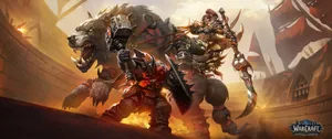 Wow Dwarf Versus Orc Arena Wallpaper