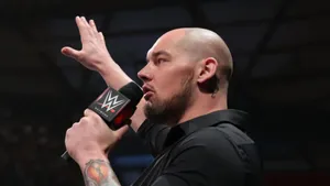 Wrestler Baron Corbin Speaking Wallpaper