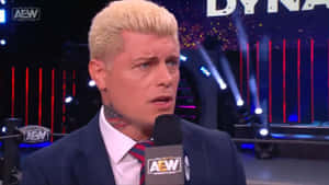 Wrestler Cody Rhodes Aew Interview Wallpaper