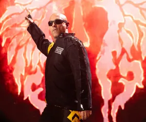 Wrestler Entrance With Fire Backdrop Wallpaper