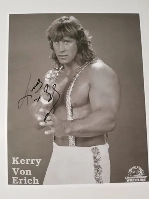 Wrestler Kerry Von Erich Grayscale Portrait Wallpaper