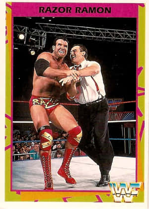 Wrestler Scott Hall With Referee Wallpaper