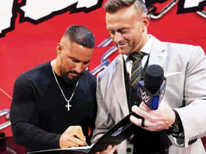 Wrestling Contract Signing Wallpaper