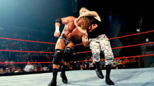 Wrestling Match Action Shot Wallpaper