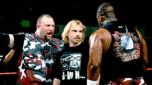 Wrestling_ Trio_ Backstage_ Confrontation Wallpaper