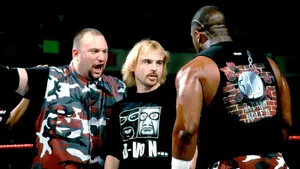 Wrestling_ Trio_ Backstage_ Confrontation Wallpaper