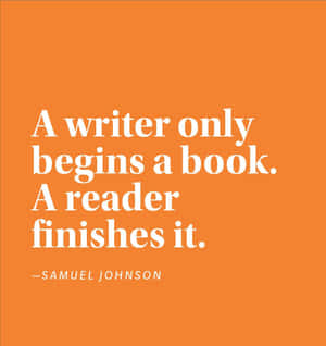Writer Reader Book Quote_ Samuel Johnson Wallpaper