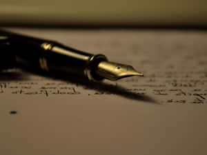 Writing Black Fountain Pen Wallpaper