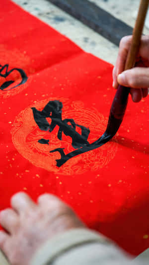 Writing Traditional Spring Couplets Wallpaper