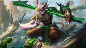 Wukong Jade Dragon Wild Rift Wallpaper