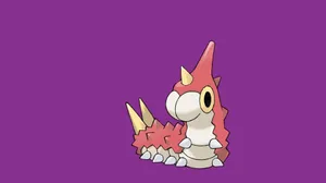 Wurmple On Violet Background Wallpaper