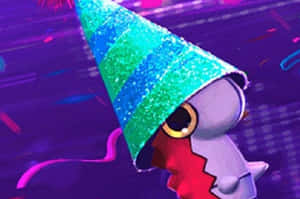 Wurmple Wearing A Sparkling Party Hat Wallpaper