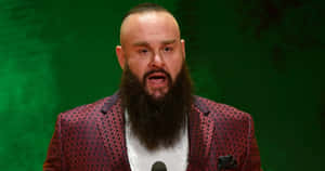 Wwe American Wrestler Braun Strowman Conference 2019 Wallpaper