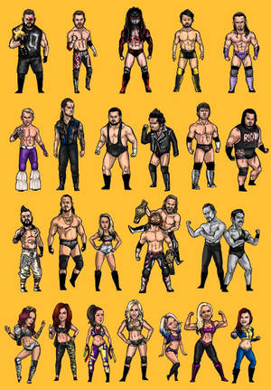 Wwe Nxt Cartoon Drawing Wallpaper