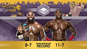 Wwe Poster Featuring Bobby Lashley And Apollo Crews Wallpaper
