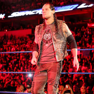 Wwe Superstar Baron Corbin In Action In The Ring Wallpaper