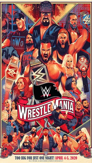 Wwe Wrestlemania Cartoon Art Wallpaper
