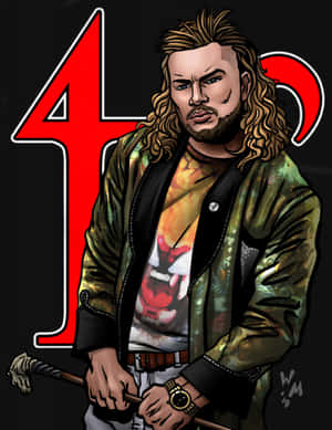 Wwe Wrestler Brian Pillman Fan Art Wallpaper