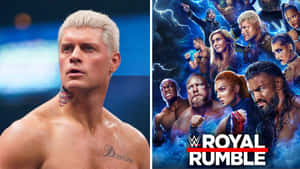 Wwe Wrestler Cody Rhodes Royal Rumble Wallpaper