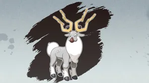 Wyrdeer Against Paint Strokes Wallpaper