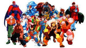 X-men Versus Street Fighter Characters Wallpaper