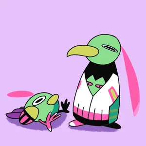 Xatu And Natu Hanging Out Wallpaper