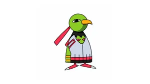 Xatu On White Background Wallpaper
