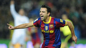 Xavi Celebration Barcelona Wallpaper