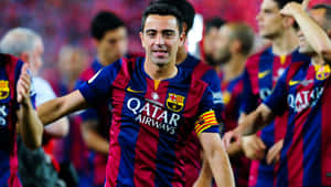 Xavi Hernandez Barcelona Celebration Wallpaper