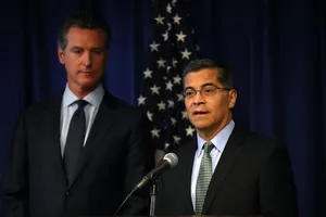 Xavier Becerra In Front Of Microphone Wallpaper