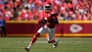 Xavier Worthy Chiefs Action Wallpaper