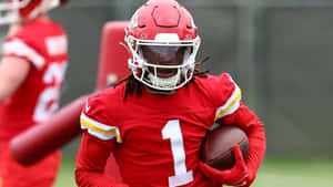 Xavier Worthy Football Training Wallpaper